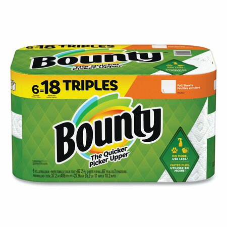 BOUNTY Select-a-Size Kitchen Roll Paper Towels, 2-Ply, White, 10.2 x 11, 87 Sheets/Roll, 36PK 80374135